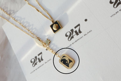 Stainless Steel • Moon Necklace • Aesthetic  Necklace for Women • Valentine Gift for Her• Mather’s Day Gift • Gold Simple Necklace • Jewelry
